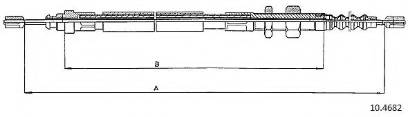 CABOR 10.4682 Cable, parking brake
